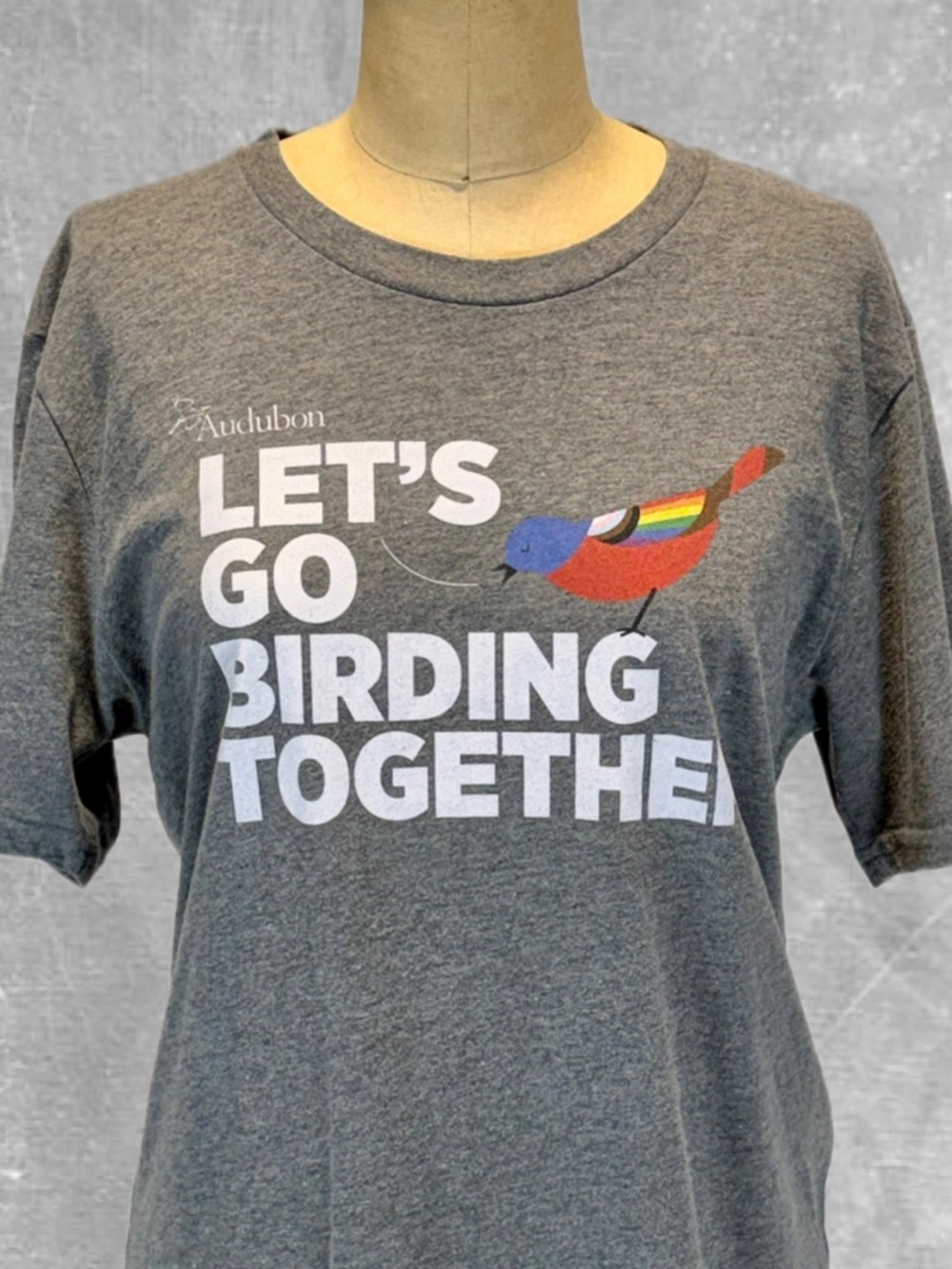Audubon birding together tshirt rainbow bird inclusive pride birdwatching nature